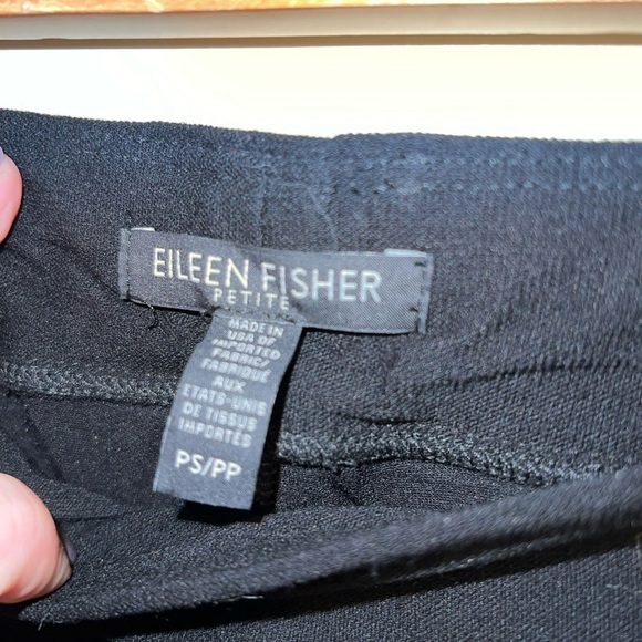Eileen Fisher System Washable Crepe Pants Petite Small Black - Picture 3 of 4